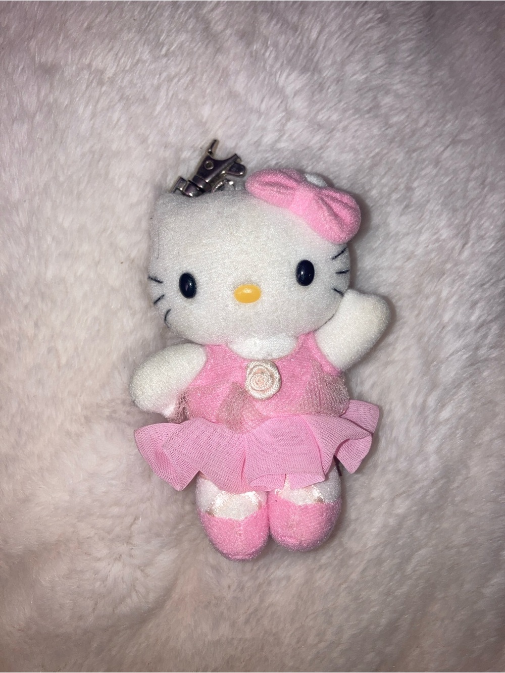 Hello Kitty Pink Ballerina Plush Keychain